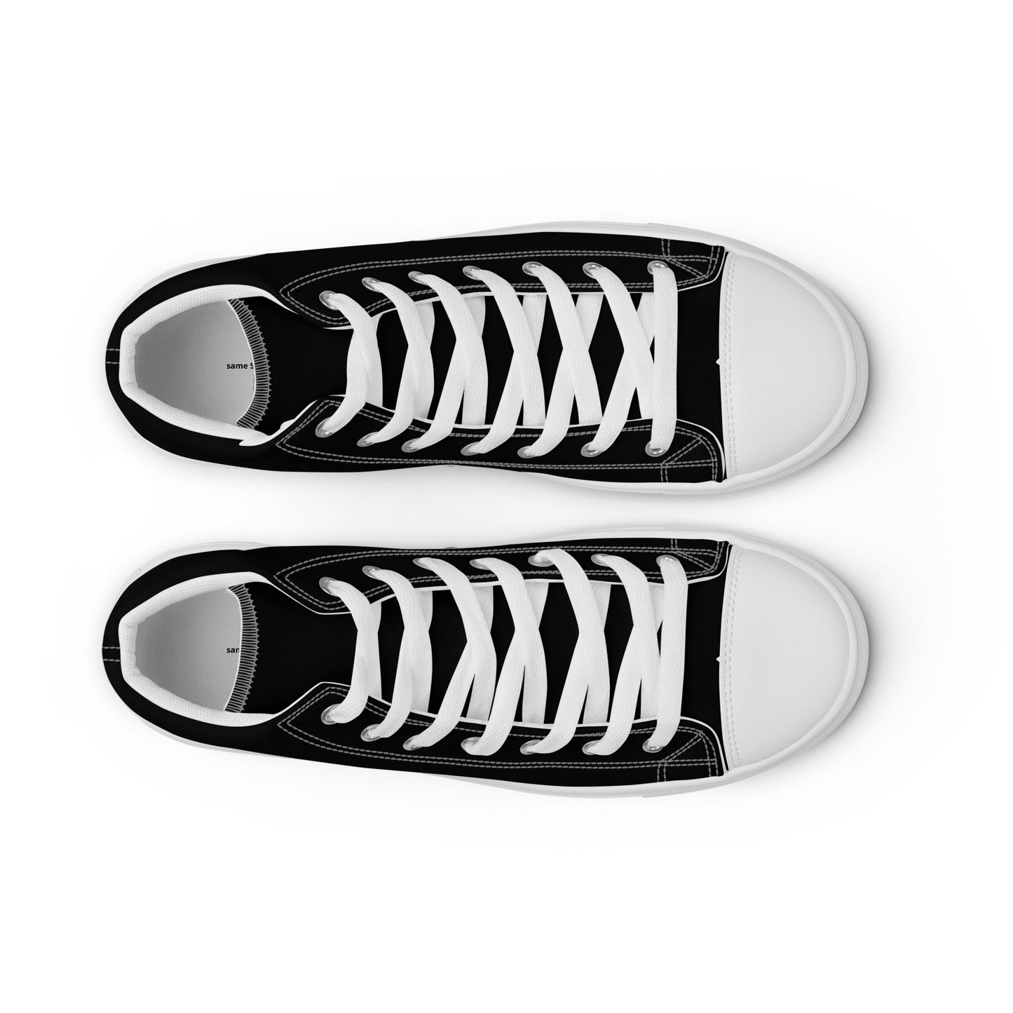 Men’s high top canvas skate shoe.