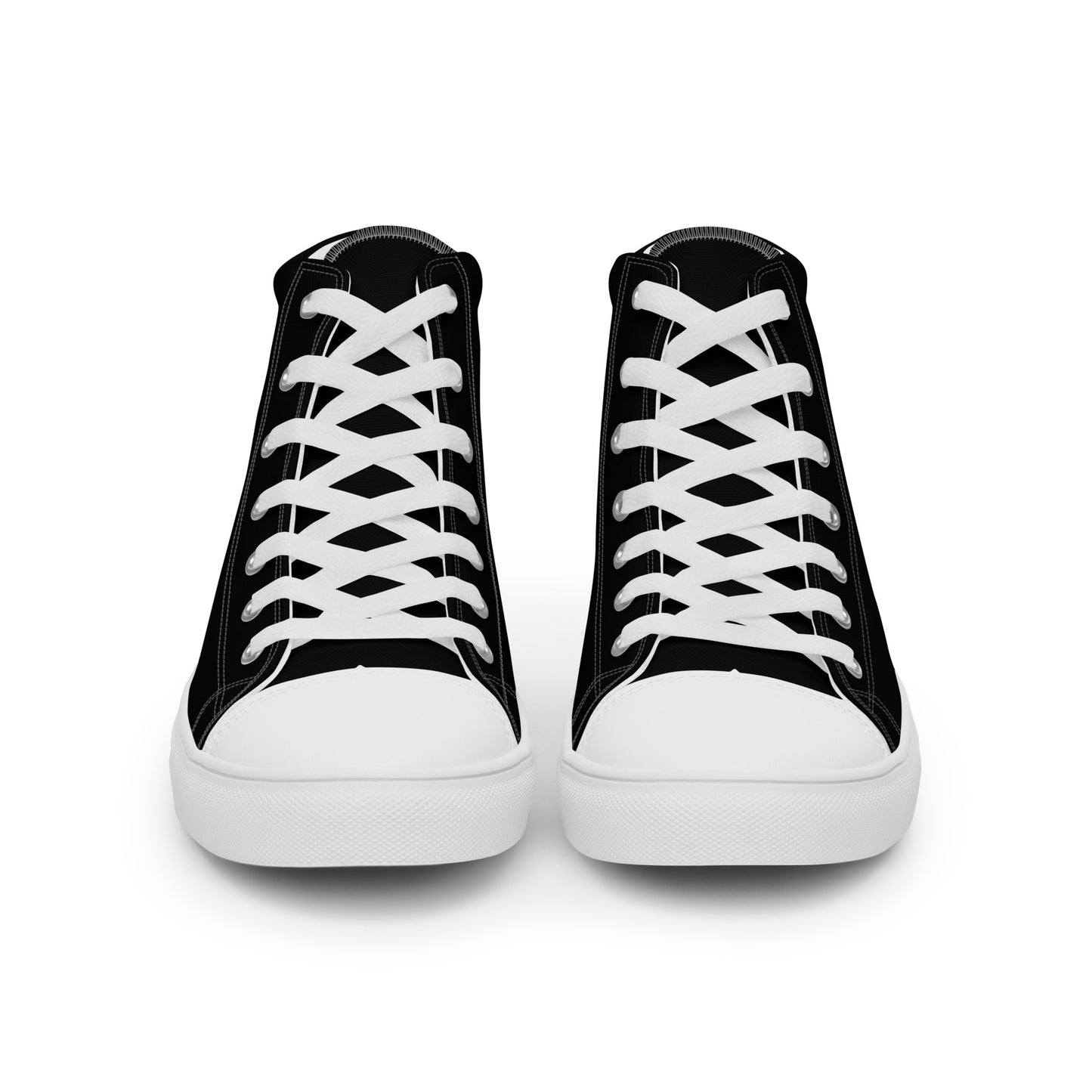 Men’s high top canvas skate shoe.