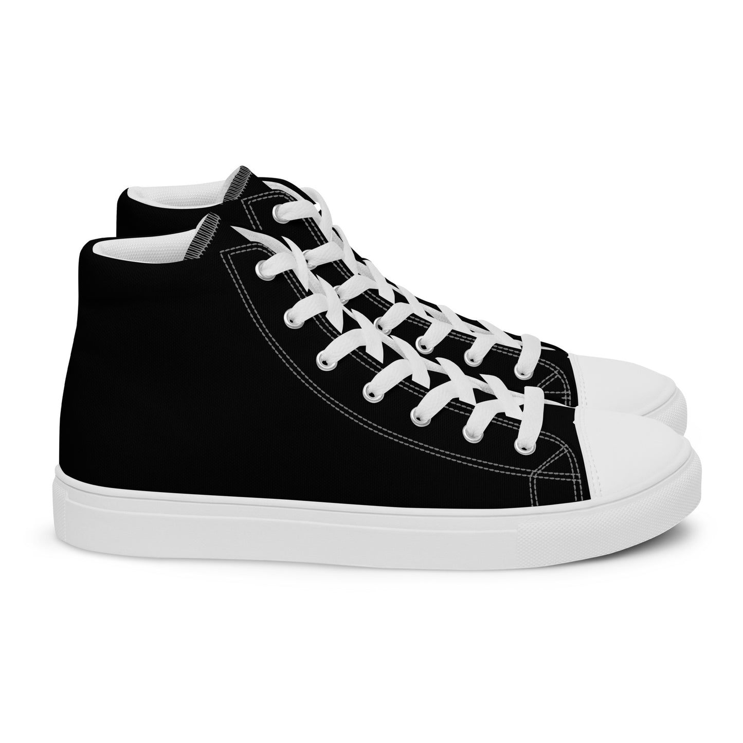 Men’s high top canvas skate shoe.