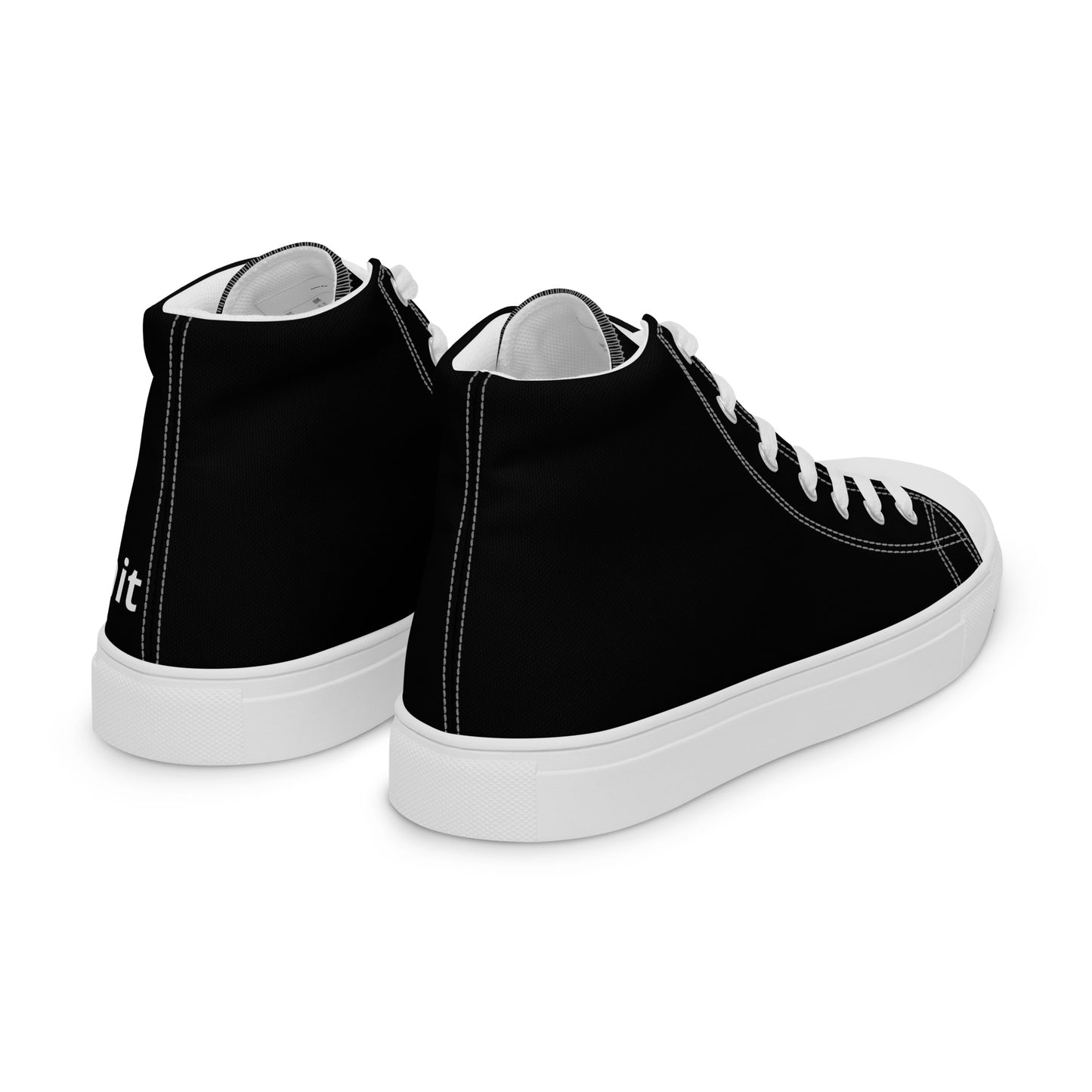 Men’s high top canvas skate shoe.