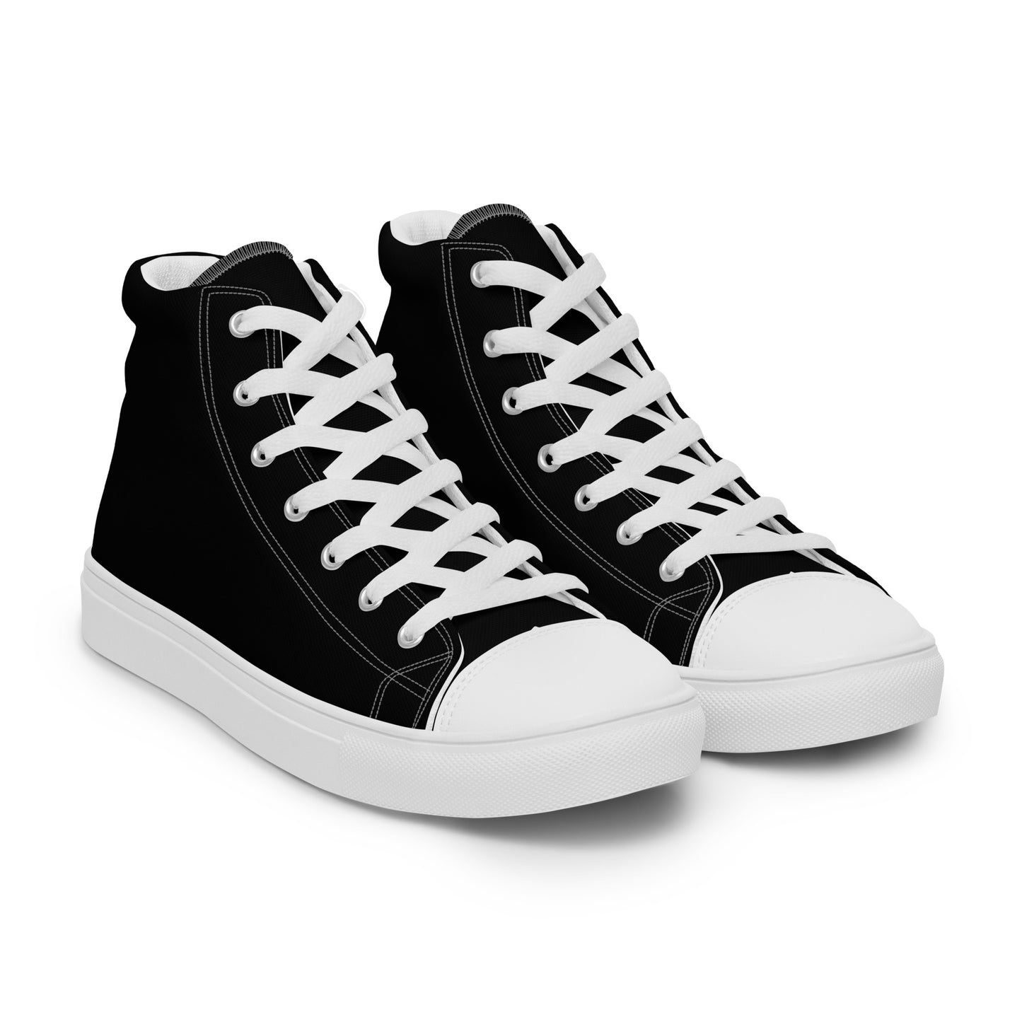 Men’s high top canvas skate shoe.